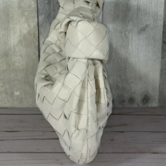 Bottega Veneta Mini Jodie Leather Hobo Bag - White $2500 - Picture 4 of 12